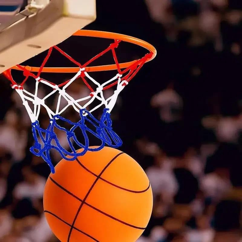 Silent Basketball Set, 2 Counts/Set Including 1 Count Indoor Silent Basketball and 1 Count Basketball Hoop, Rebound Basketball Toy for Indoor Training, Christmas Gift