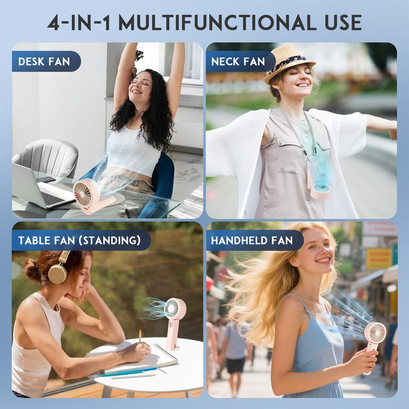 3 in 1 Portable Handheld Turbo Fan - 5-Speed, Portable Rechargeable Camping Misting Fan, Water Bottle Fan, Cooling Fan, Neck Fan, Portable Air Conditioners for Mini Travel Products, Deals for You, Deals Days