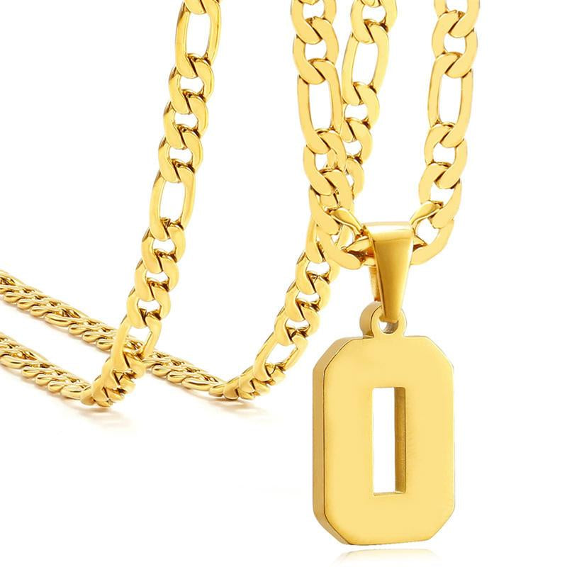 Springtok Stainless Steel Necklace Golden Athlete Men'S Sports Number Necklace Men'S Daily Wear Gift