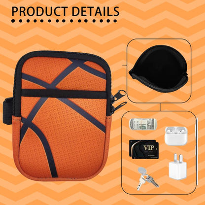 Basketball Accessories - Sportybella Universal Water Bottle Pouch W/Storage & Adjustable Strap - Basketball Gifts