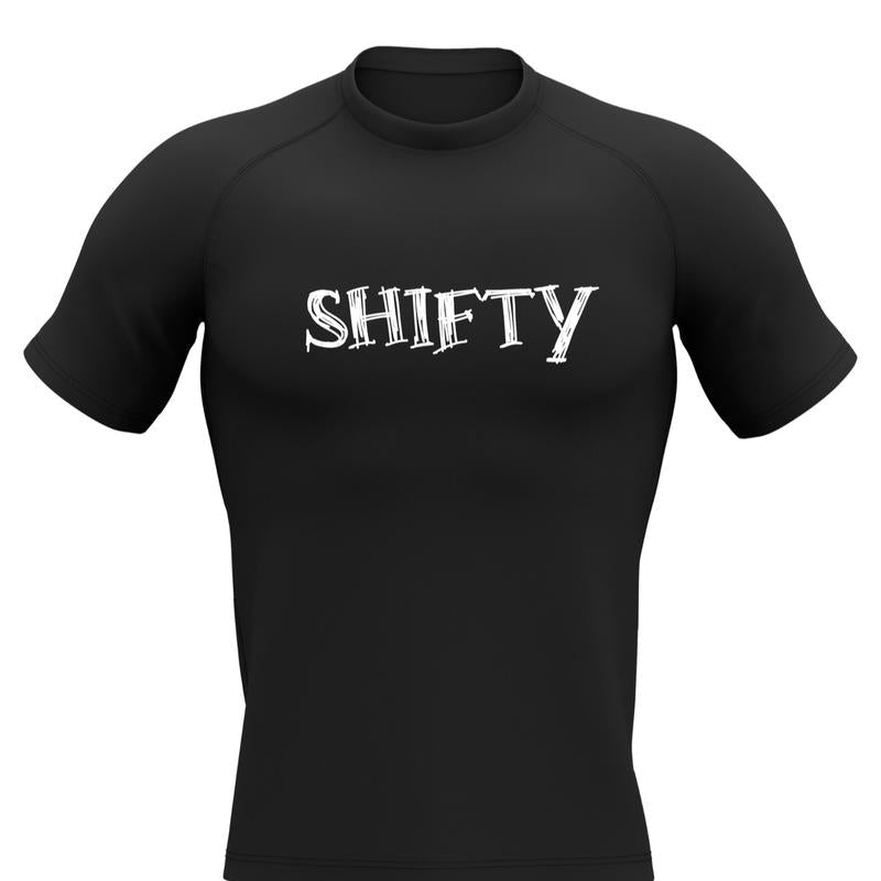 Authentic CRE “SHIFTY” Compression Shirt for Men - Top Quality - Menswear Sports Clothing Turtle Neck Compression Tee Baggy Compression Shirt
