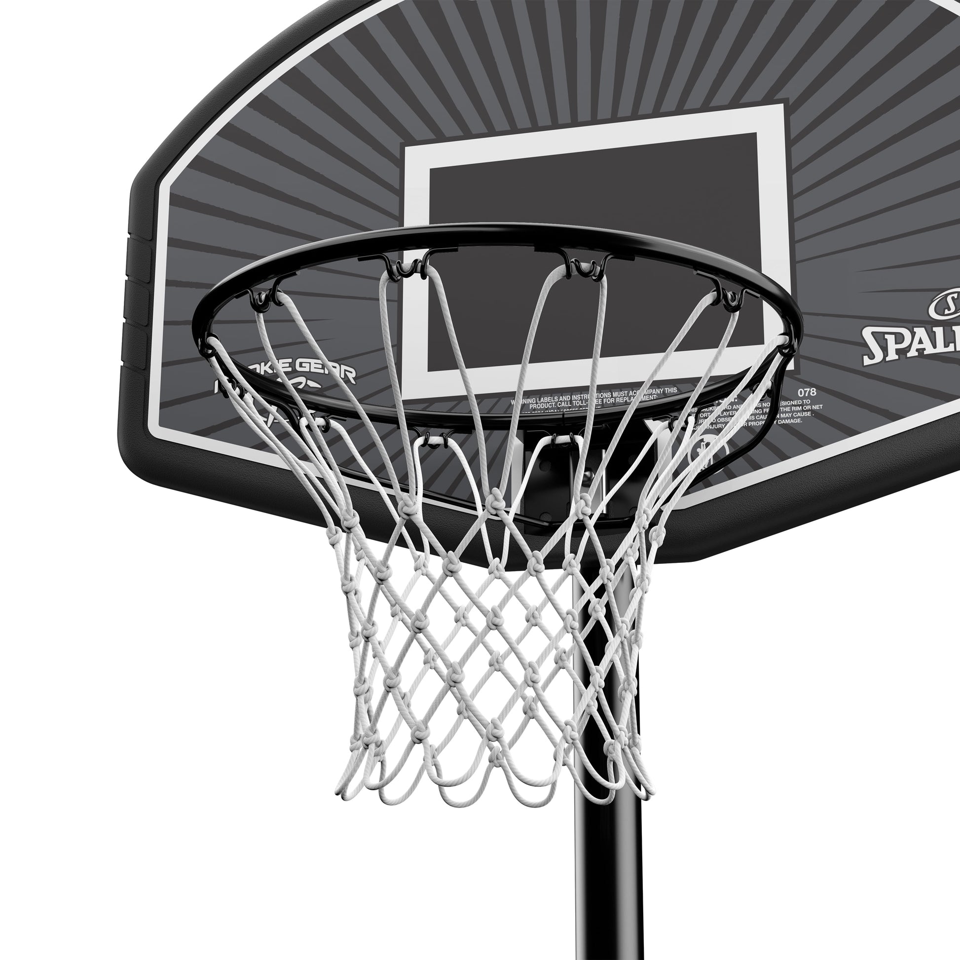 32-Inch Portable Basketball Hoop with Eco-Composite Backboard & Telescoping Height Adjustment-Outdoor Play
