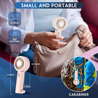 3 in 1 Portable Handheld Turbo Fan - 5-Speed, Portable Rechargeable Camping Misting Fan, Water Bottle Fan, Cooling Fan, Neck Fan, Portable Air Conditioners for Mini Travel Products, Deals for You, Deals Days