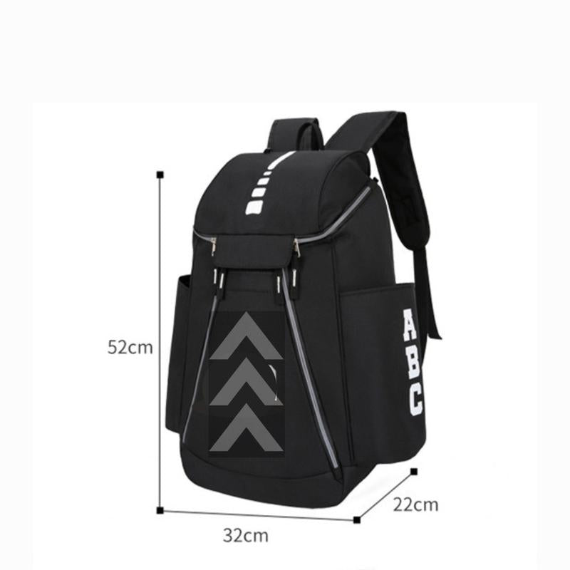 Basketball Backpack Bag Large Capacity Sport Black Bag Fits Volleyball Soccer Football Softball Gym Training Equipment Bags Comfortable Unisex Quick Dry Water-Resistant Breathable Comfortable