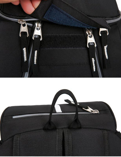 Basketball Backpack Bag Large Capacity Sport Black Bag Fits Volleyball Soccer Football Softball Gym Training Equipment Bags Comfortable Unisex Quick Dry Water-Resistant Breathable Comfortable