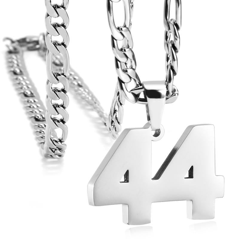 Number Necklaces for Mens, Athletes Stainless Steel Sport Number Pendant Chain for Baseball/Basketball/Football Team Inspiration Jewelry Accessory