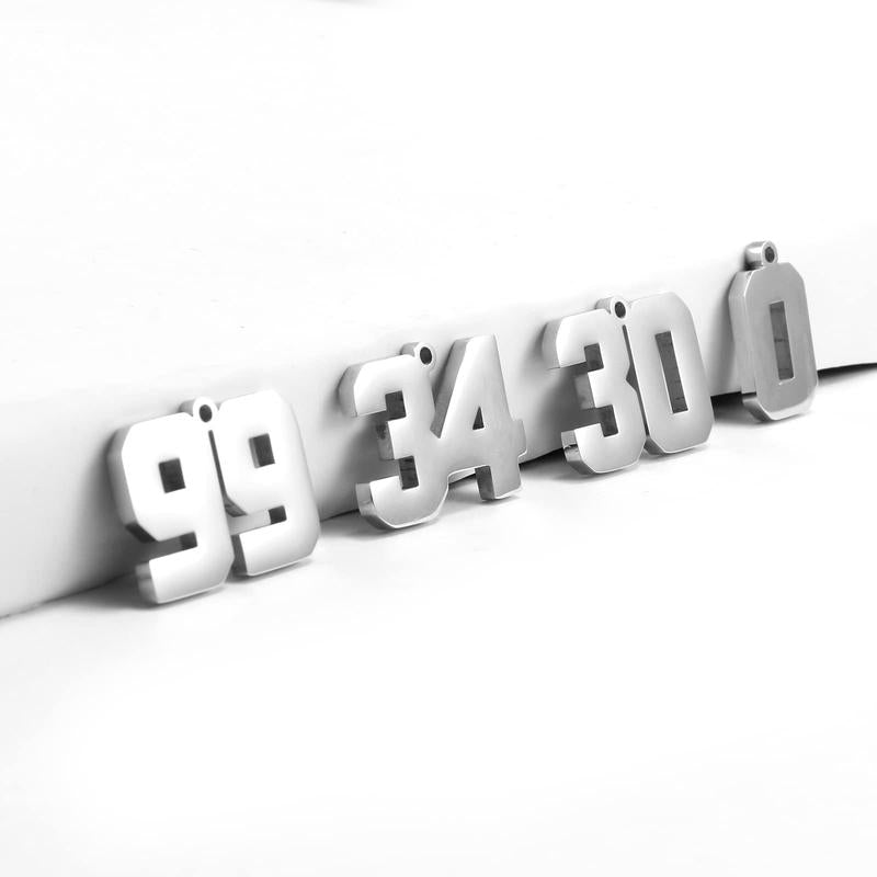 Number Necklaces for Mens, Athletes Stainless Steel Sport Number Pendant Chain for Baseball/Basketball/Football Team Inspiration Jewelry Accessory