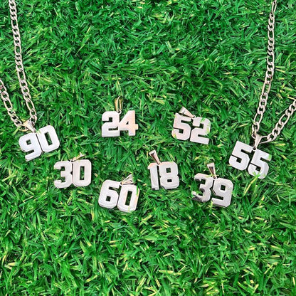 Number Necklaces for Mens, Athletes Stainless Steel Sport Number Pendant Chain for Baseball/Basketball/Football Team Inspiration Jewelry Accessory