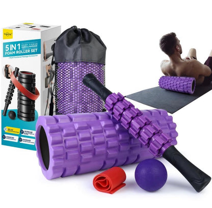 5-in-1 Deep Tissue Foam Roller & Massage Set